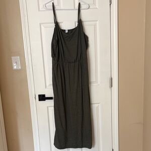 Old Navy Olive Green Midi Dress